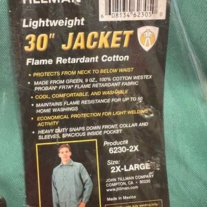 Tillman lightweight 30” jacket flame retardant cotton (brand new)
